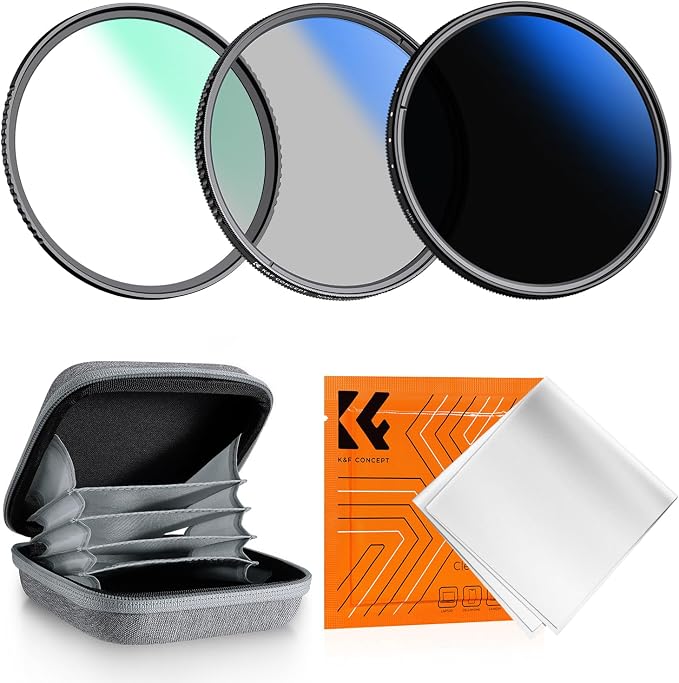 K&F Concept 40.5mm UV/CPL/ND2-400 Lens Filters Kit-18 Multi-Layer Coatings by KFCONCEPT