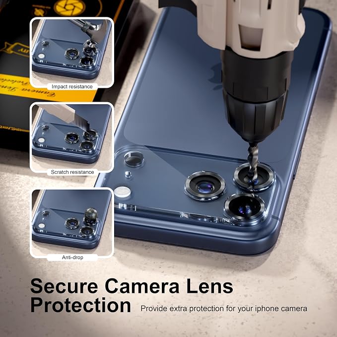 for 6 Pack iPhone 17 Pro Camera Lens Protector 9H Tempered Glass Camera Screen - Image 4