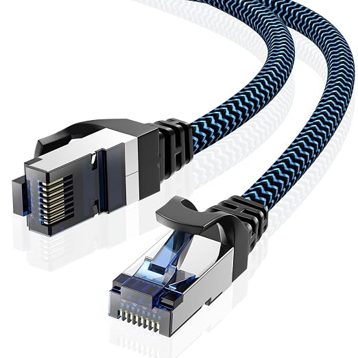 Cat8 Ethernet Cable 60 ft 1 Pack, High Speed 40Gbps 2000MHz, Compatible by CABNEER