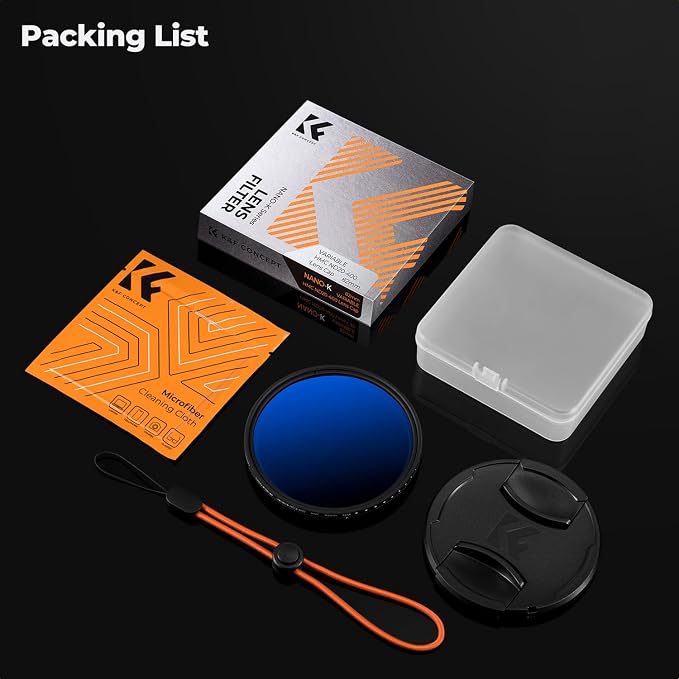 K&F CONCEPT 55mm Variable ND Camera Lens Filter ND2-ND400 + Filter Cap + - Image 7