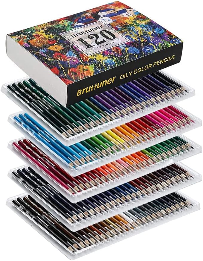 LBW Colored Pencils Oil Pencils Soft Core Color Pencil Set Drawing Pencil Ideal for Adult Coloring Books Kids Artists Beginners (120)