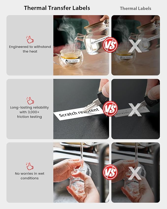 Phomemo A30 Label Maker, Mini Bluetooth Label Printer Thermal Transfer Printing Sticker Printer for Home Office Small Business School Students, Portable Label Maker, Works with Tablet, Phones & PC