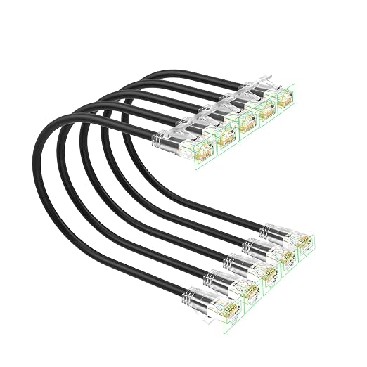 Cat 6 Patch Cables 10 feet, Slim Cat6a Ethernet Patch Cable 10Gbps 550Mhz by Unknown