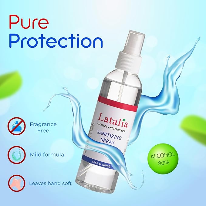 Hand Sanitizer Spray - Pack of 48 Unscented Spray Hand Sanitizer for Handsl (6.67 fl. oz)