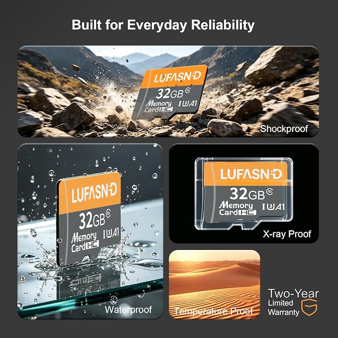 2-Pack 32GB Micro SD Card with Adapter, High Speed U3 C10 V30 SDXC Memory Card - Image 6