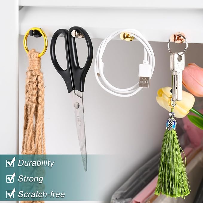 50 Pack Fridge Magnets, 4 Color Small Strong Rare Earth Magnets for Whiteboard, Push Pin Neodymium Magnet Refrigerator Magnet for Office, Classroom, Kitchen, Home