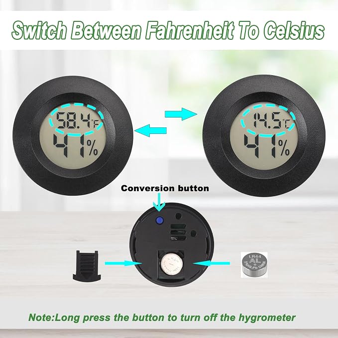 Mini Hygrometer Thermometer Digital Humidity Meter Indoor/Outdoor Humidity - Image 3
