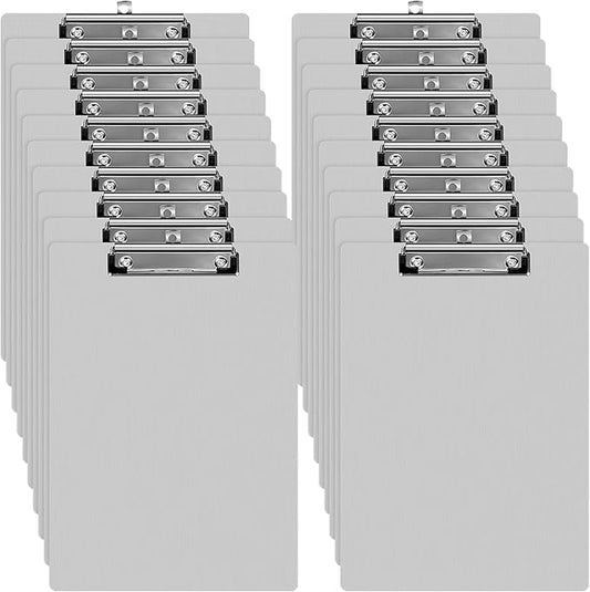 Epakh 20 Pieces Clipboard Bulks Metal Clipboard Aluminum Office Low Profile Clip Standard A4 Letter Size Metal Clip Board, Size 12.5 x 9 Inch