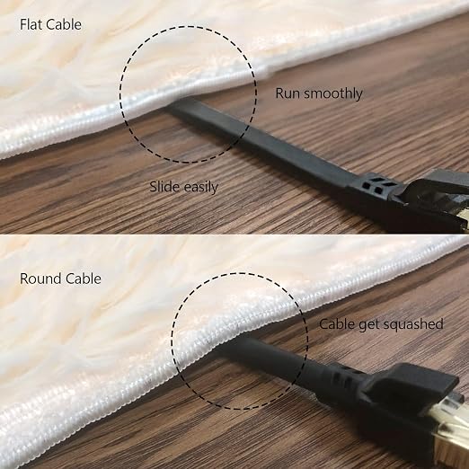 Jadaol Cat 8 Ethernet Cable 150ft, 40Gbps 2000MHz Flat S/FTP LAN Patch Cable - Image 5
