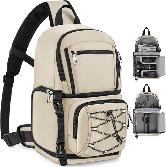 RAINSMORE Camera Bag, DSLR & Mirrorless Camera Sling Bag by RAINSMORE