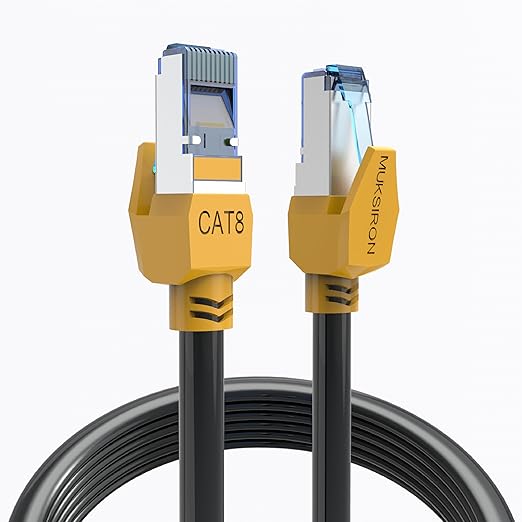 Cat 8 Ethernet Cable 30 ft, 40Gbps High Speed Gaming Network Cable 2000MHz by MUKSIRON