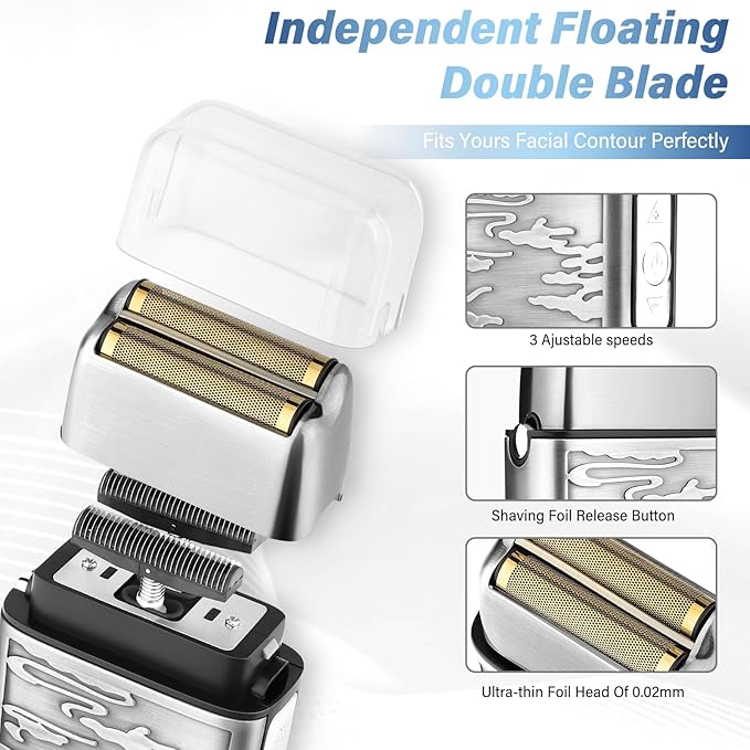 GSKY Professional Hair Clippers, Men's Beard Trimmer & Grooming Kit with Electric Razor, Clippers & Trimmers Set, Hair Cutting Machines