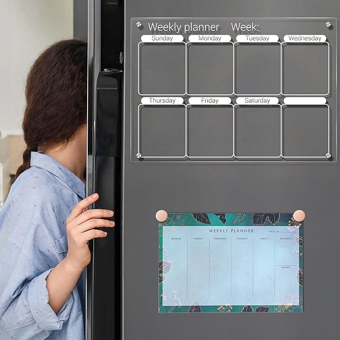 Undated Weekly Planner Notepad 10x7 To Do List Note Pad 52 Weekly Desk Planner Calendar Tear Off Daily Planning Pad for Work,School,Home,Ofiice Supplies, Matching Notepad,Green