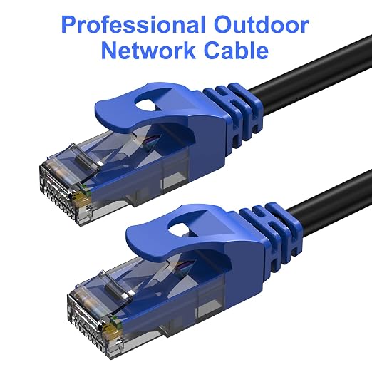 150FT Cat6 Outdoor Ethernet Cable, Heavy Duty Direct Burial, 24AWG CCA Patch - Image 2