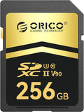 ORICO 256GB SD Card V90 UHS-II Memory Card, 300MB/s Read 250MB/s Write by ORICO