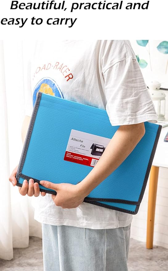 Premium Quality Plastic Expanding File Folder Document Organizer, 3.5" Expansion, A4 Letter Size for Home School Office Organization, 4 Pack