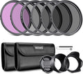 Neewer 49mm ND Lens Filter Kit: UV, Lens Hood and Lens Cap Compatible by Neewer