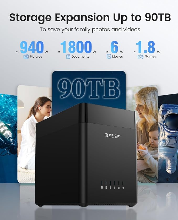 ORICO 5 Bay Hard Drive Enclosure USB 3.0 to SATA Magnetic Tool-Free External - Image 3
