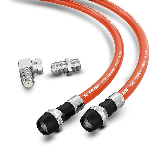 G-PLUG RG6 Coaxial Cable 100FT – Triple Shielded, Waterproof, 75 Ohm by G-PLUG