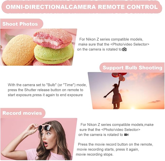 Remote Control for Nikon Camera, USB-C Rechargeable Wireless Shutter Release - Image 3