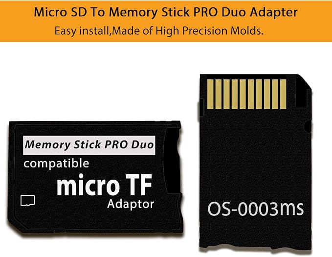 PSP Memory Stick Adapter with 128GB Micro SD Card, Micro SD/SDHC/SDXC to Memory - Image 4