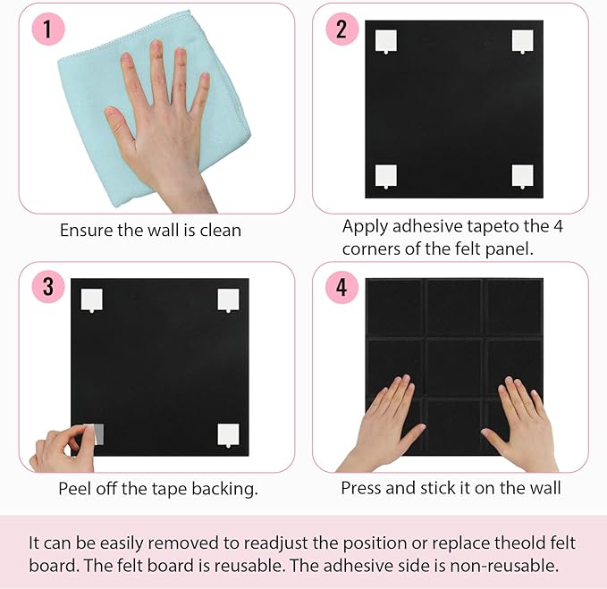 Smarpau Large Cork Board 12 Pack, Black Bulletin Board for Walls 48"x36", Pin Board with 35 Pushpins 50 Removable Security Stickers, Cork Wall Tiles for Home School Decor