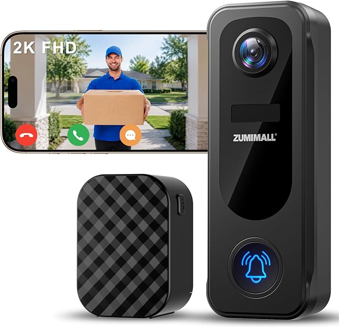ZUMIMALL Doorbell Camera Wireless No Subscription by ZUMIMALL