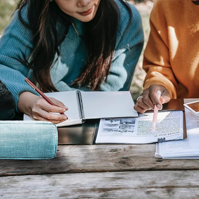 Della Gao Small Pencil Case Large Capacity Pencil Pouch Marker Pen Bag Coin Pouch Office Stationery Organizer (Blue)