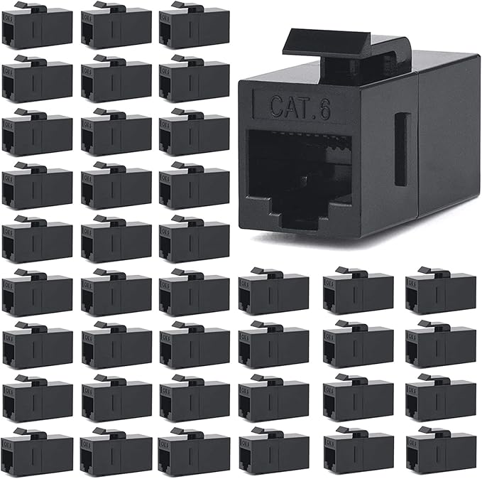 40 Pack Ethernet Coupler RJ45 Keystone Network Coupler Cat6 Cat5e Cat5 Keystone by VANDESAIL