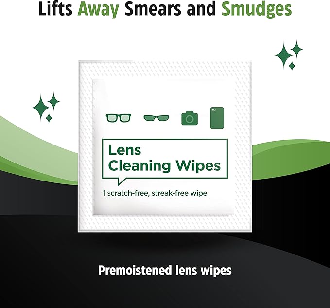 HandyClean Pre-Moistened Lens Cleaning Wipes, Eyeglass Wipes, Screen Wipes, Case of 8 Boxes - 200 ct of 6 x 5 inches Individually Packed Lens Cleaner Wipes