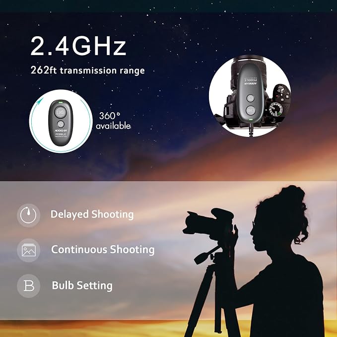 AODELAN Wireless Camera Shutter Release Remote Control - Image 3