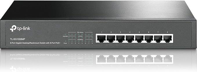 TP-Link 8 Port Gigabit PoE Switch | 8 PoE+ Ports @126W | Plug & Play | Limited by TP-Link