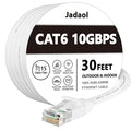 Jadaol Cat 6 Ethernet Cable 30 ft, 10Gbps Support Cat8 Cat7 Network, Flat RJ45 by Jadaol