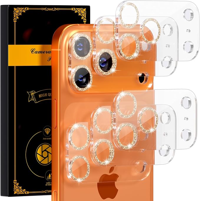 for 6 Pack iPhone 17 Pro Max Camera Lens Protector 9H Tempered Glass Camera by Beuxece