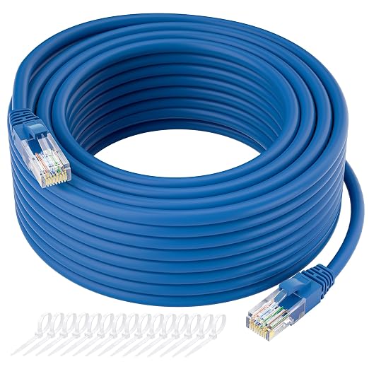 Kxable Cat5e Ethernet Cable 50 FT, Cat 5e Internet Cable, Standard RJ45 by Kxable