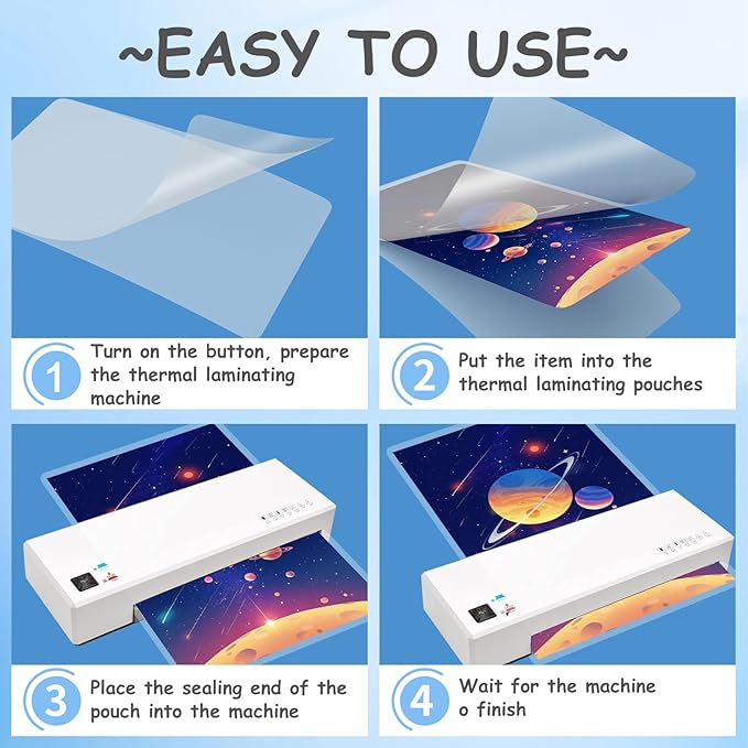 [5mil 200 Pack] InpourPack Laminating Pouches, 5 Mil Clear Thermal Laminating Pouches 9 x 11.5 Inch Laminating Sheets for Laminator, Holds 8.5 x 11 Inch Sheets