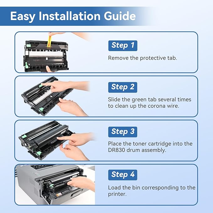 MYTONER Compatible Drum Replacement for Brother DR-830 DR830 Drum High Yield for DCP-L2640DW MFC-L2820DW HL-L2400D HL-L2460DW HL-L2405W HL-L2465DW HL-L2480DW MFC-L2820DW XL Printer, 2 Packs
