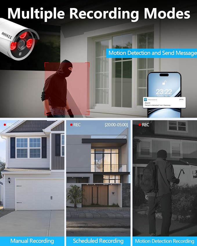 Wireless WiFi Outdoor Security Camera System, IP67 Waterproof Dual Antenna - Image 5