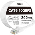 Jadaol Cat 6 Ethernet Cable 200 ft, 10Gbps Support Cat8 Cat7 Network, Flat RJ45 by Jadaol