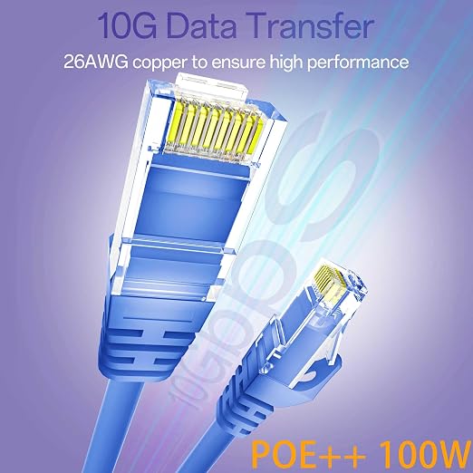 Cat 6 Ethernet Cable 0.5FT, Cat6 Ethernet Patch Cable 10Gbps, High-Speed UTP - Image 2