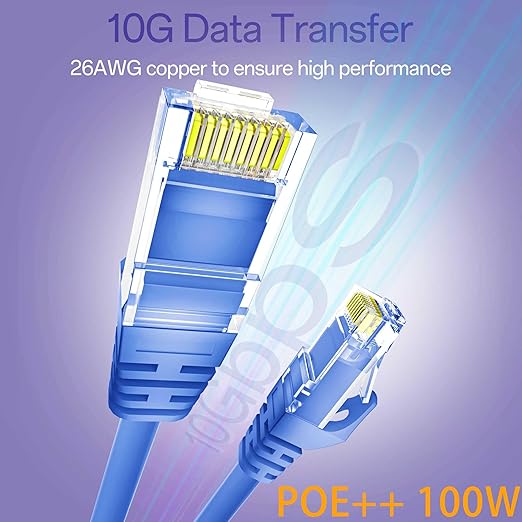 Cat 6 Ethernet Cable 1FT 10Pack, Cat6 Ethernet Patch Cable 10Gbps, High-Speed - Image 2