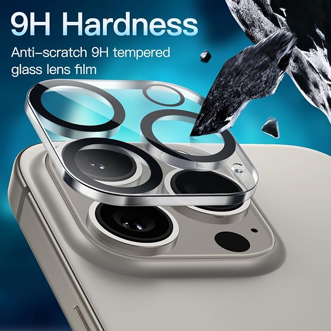 JETech Camera Lens Protector for iPhone 15 Pro 6.1-Inch and iPhone 15 Pro Max - Image 4