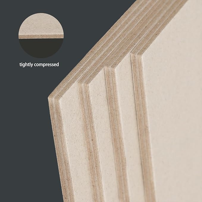 25 Pcs Book Board, Binder Board, Cover Board, Heavy Duty Chipboard for Book Binding, DIY Cardboard (Gray, 9 x 6 Inch 80PT)