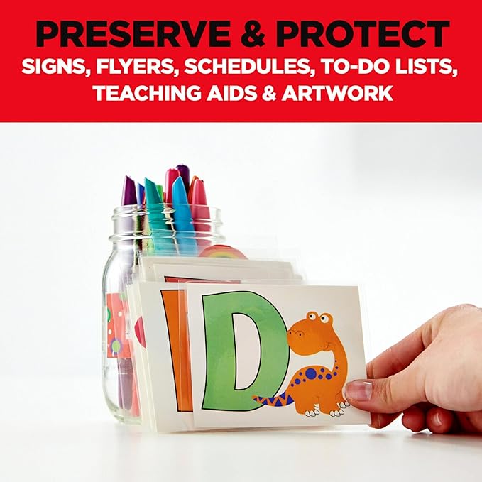 Scotch Thermal Laminating Pouches, for Use with Thermal Laminators, 8.9 x 11.4 Inches, Letter Size Sheets, 100-Pack