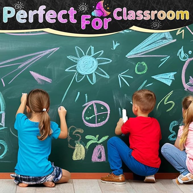 72PCS Washable Sidewalk Chalks Set, 36 Colors Non-Toxic Chalk Paint Bulk for Kids, Oversized Colored Chalk for Painting on Chalkboard, Chalk Pavement and Outdoor Art Play