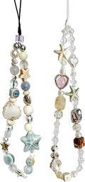 2 Pcs Phone Charm Strap Universal Hand Phone Wrist Strap Camera Lanyard Pearl by Casecond