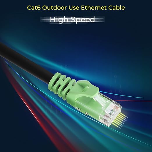 Rapink Cat6 Outdoor Ethernet Cable 250 ft, Ethernet Cable UV Resistant - Image 4