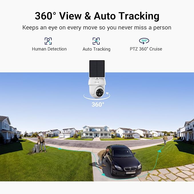 ANSQUE Security Cameras Wireless Outdoor Home System, 2 Camera Kit, No - Image 3