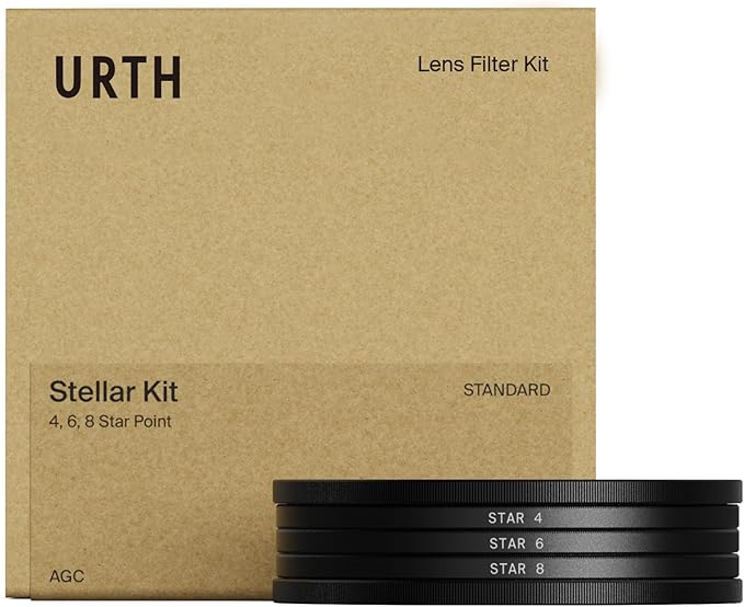 Urth 77mm 3-in-1 Star Lens Filter Kit — 4, 8 Point Starburst Effects by Urth
