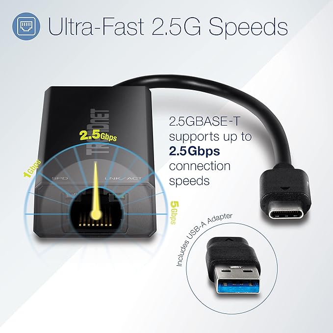 TRENDnet USB-C 3.1 to 2.5GBASE-T Ethernet Adapter, NDAA & TAA Compliant - Image 5